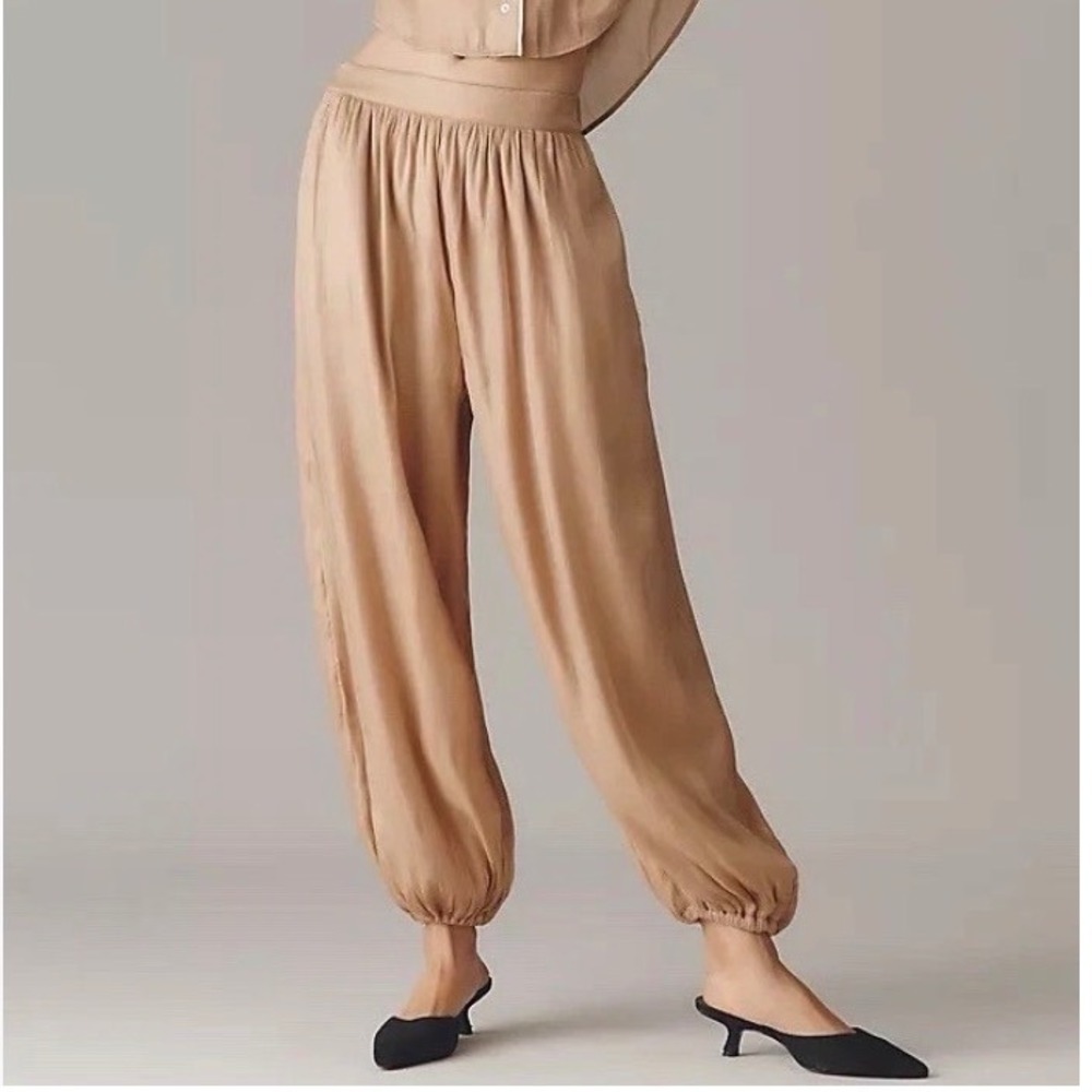 NEW Maeve Anthropologie Gold Metallic Balloon Pants Elastic Waist Pocket 1X Plus